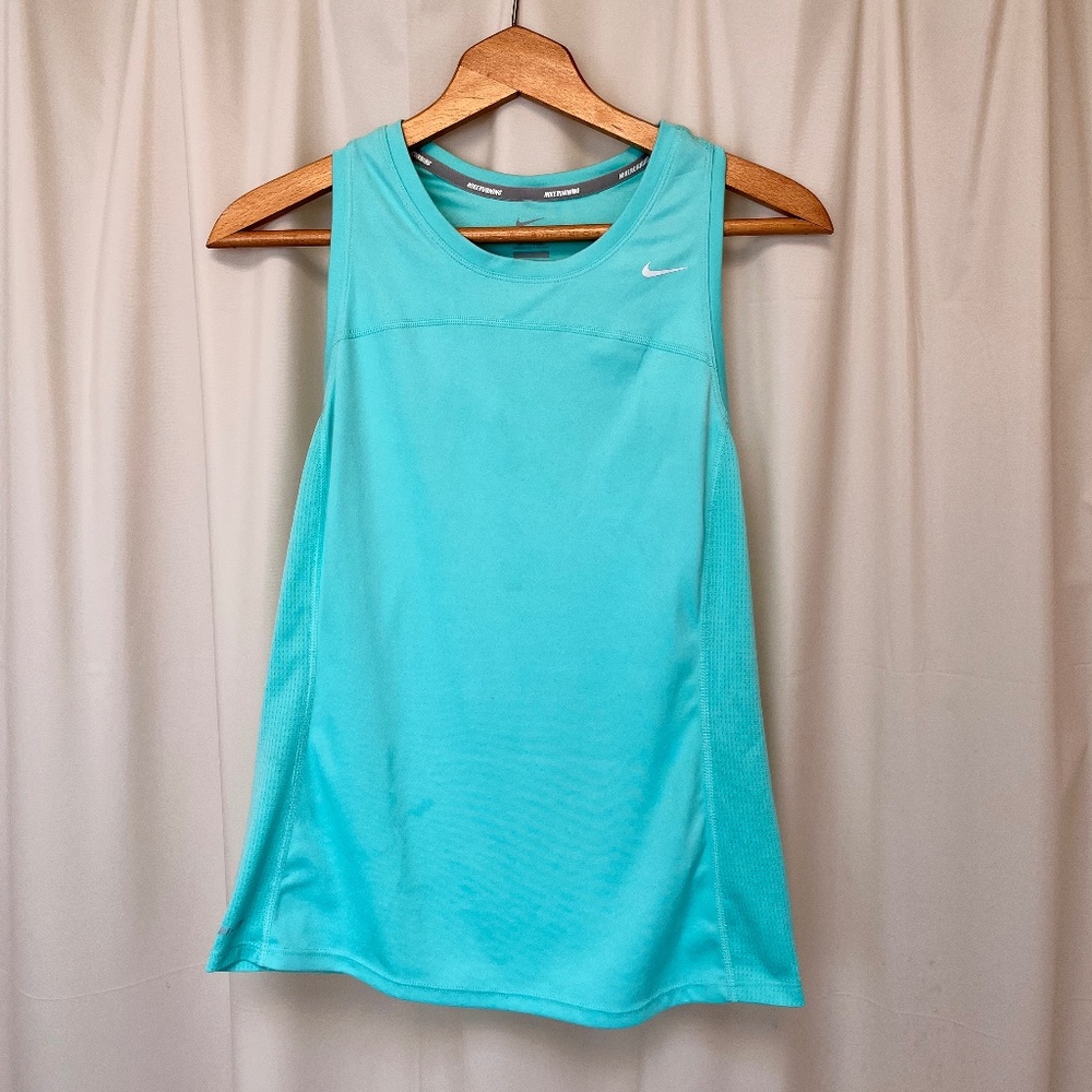 Nike miler  running turquoise racerback tank medium